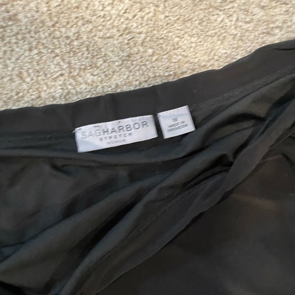 Sag Harbor Stretch A-line Black Women's Skirt, 16 - Picture 2 of 2